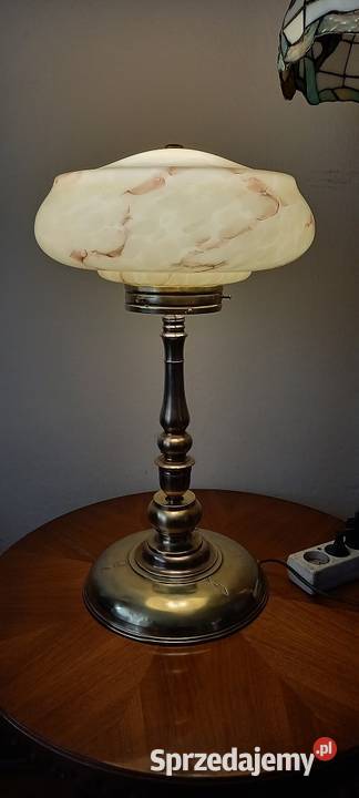 Piękna mosiężna lampa w stylu Art Deco duży Skierniewice sprzedam