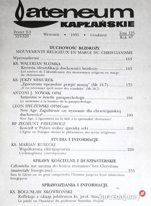 Ateneum Kapłańskie 519520 Tom 125 Duchowość Chełm