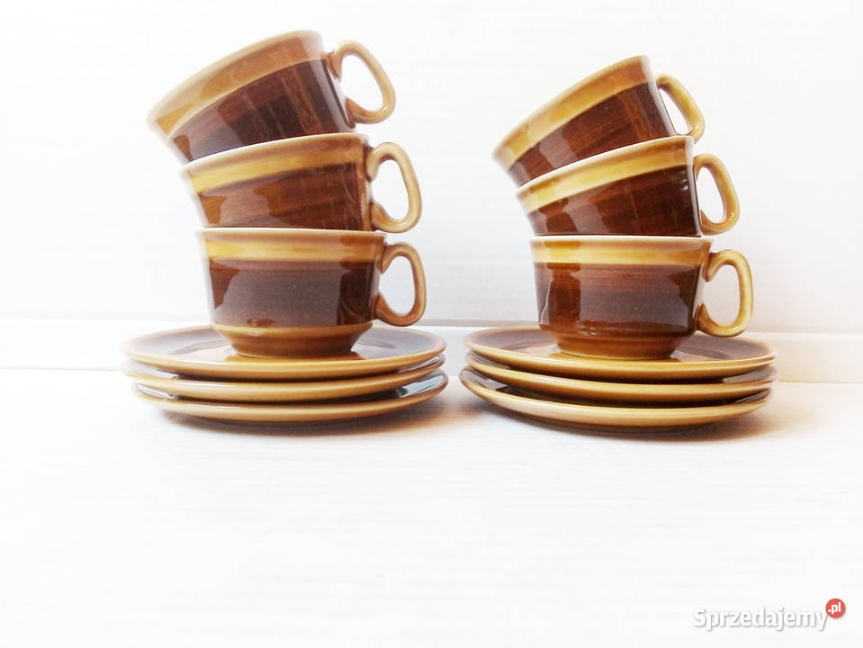 6 filiżanek ze spodeczkami porcelit Pruszków Częstochowa