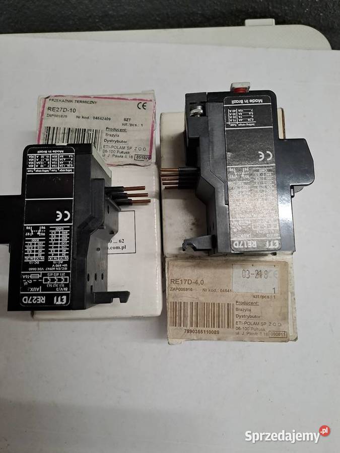 Przekaźniki termiczne RE17D284A RE27D710A Elektryka i akcesoria