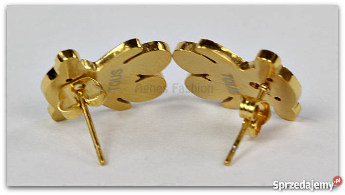 Złote Kolczyki Tous Misie Nowość Okazja