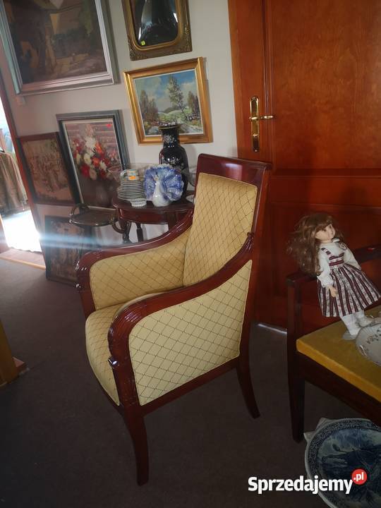 fotel kubelkowy Berżera z popiersiami kobiety pomorskie Gdańsk