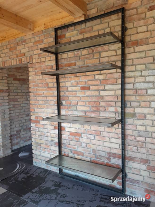 Regał z półkami szklanymi półka regał szkło loft małopolskie Gorlice