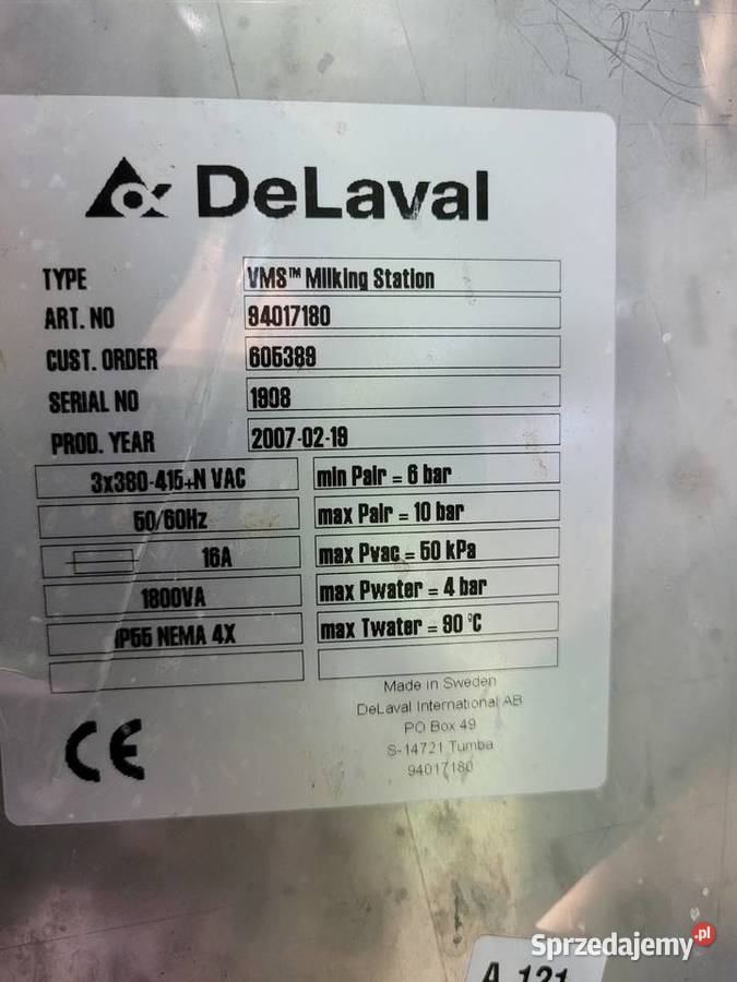 Robot udojowy DeLaval śląskie Przyrów sprzedam