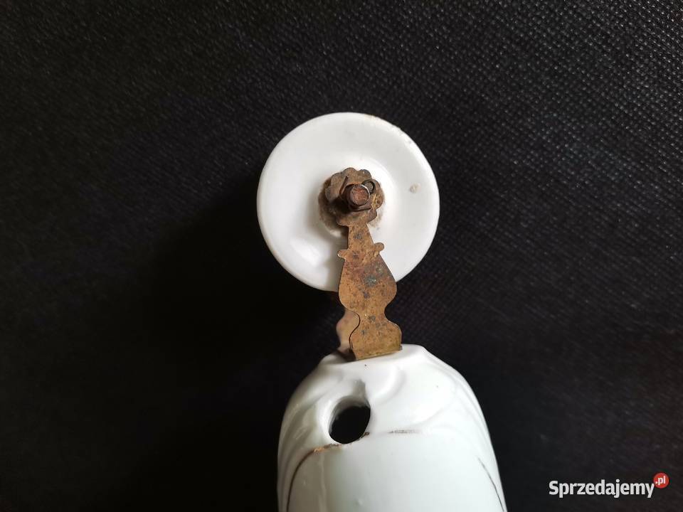 Stary porcelanowy przedwojenny ciężarek do lampy Katowice
