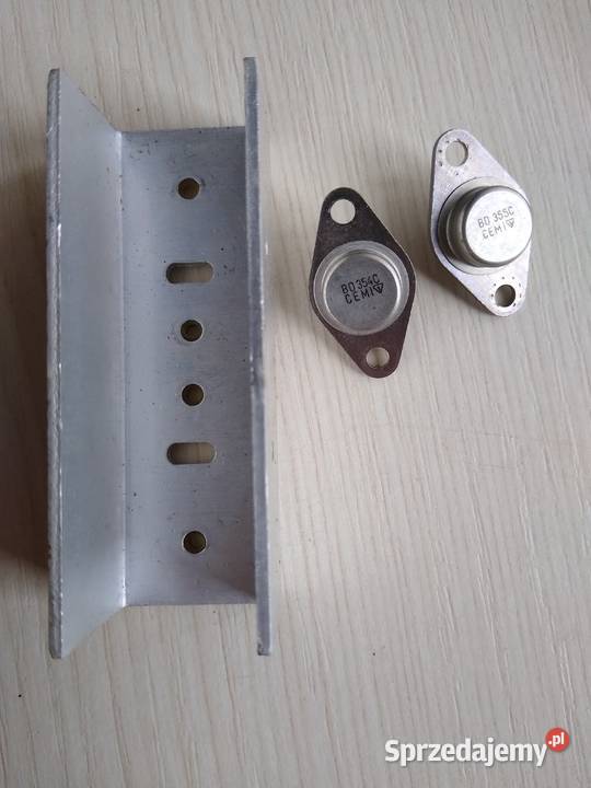 Para tranzystorów BD354CBD355C z radiatorem Prostyń