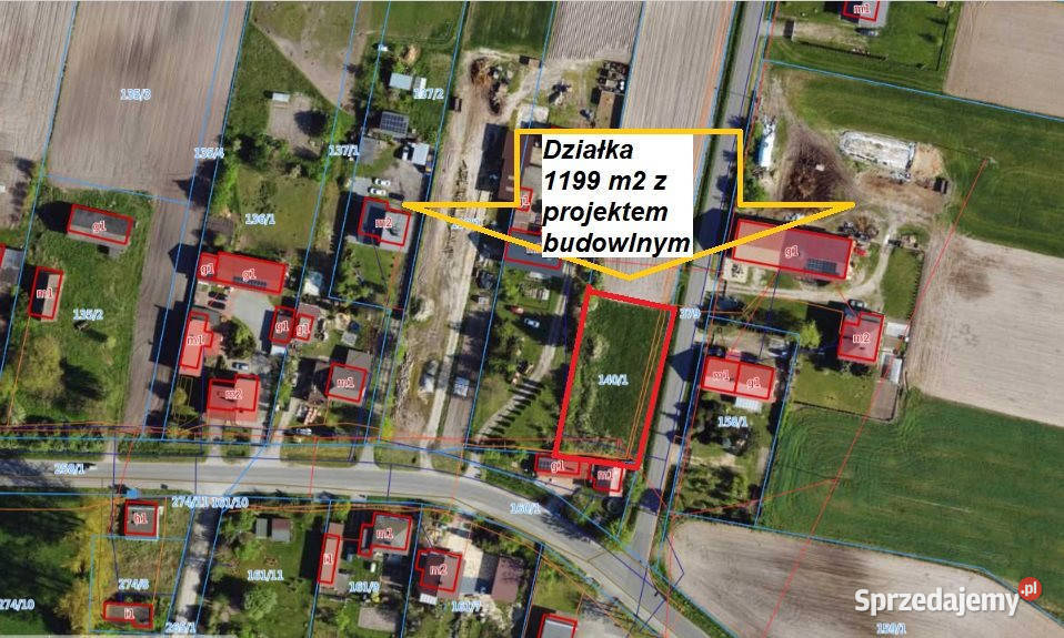 sprzedaży działki Michałów 1199m2 1199m2 sprzedam