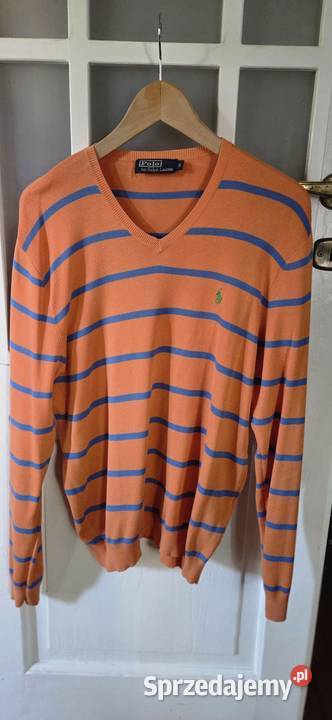 Ralph lauren M sweter pomarańczowy bawełna M 100 Wkładane przez głowę  Swetry i golfy Warszawa