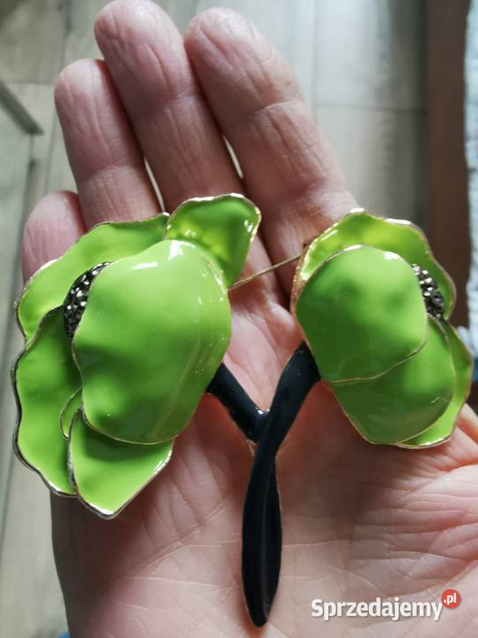 Broszka damska duże neonowe piwonie Kraków