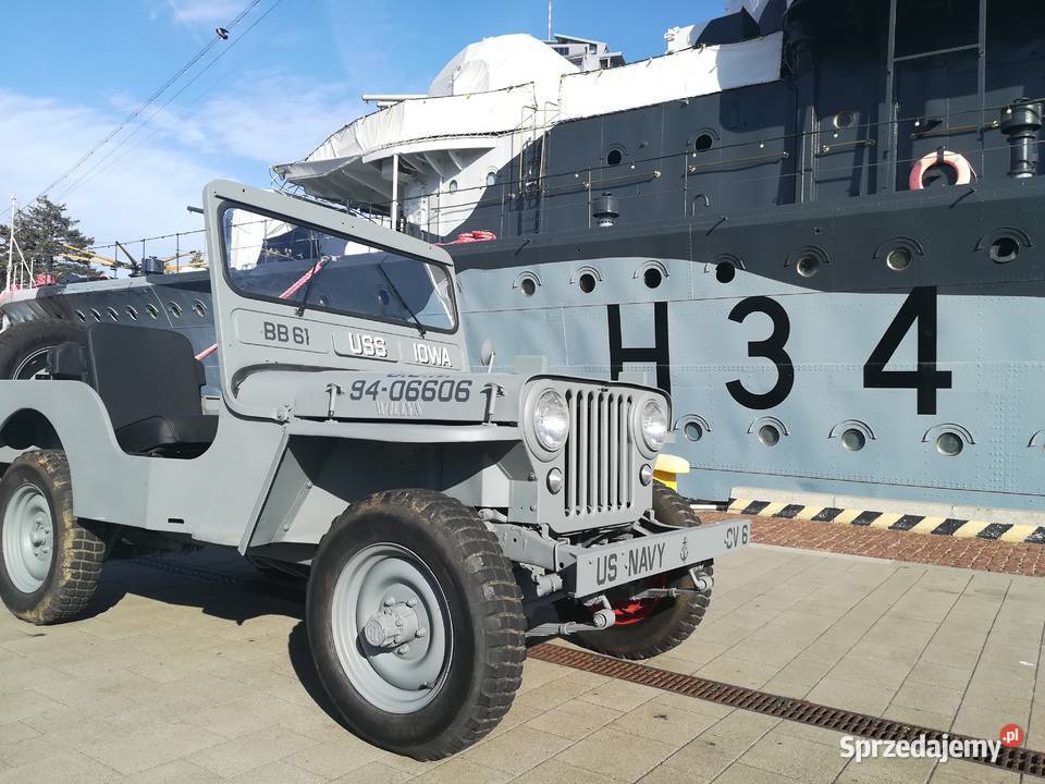 JEEP WILLYS CJ3A NAVY ZAREJESTROWANY na ZABYTEK 100000km Leśno