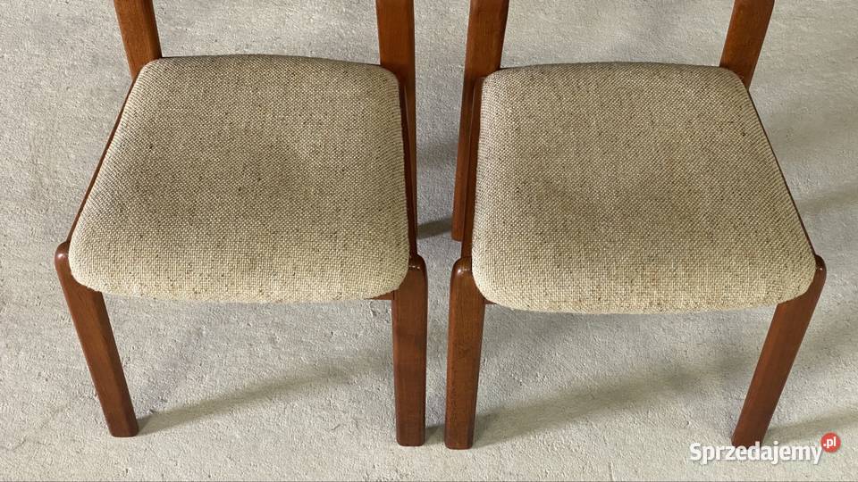 2 krzesła vintage Dyrlund teak Dania lata 60 zachodniopomorskie Budno