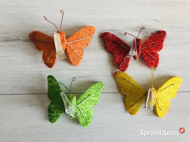 Wielkanoc ozdoby motylki zawieszki 4 sztuki łódzkie Łódź