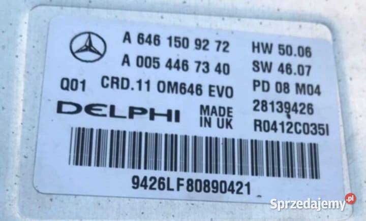 MercedesBenz C W204 2008 22 CDI Sterownik Moduł Łagiewniki