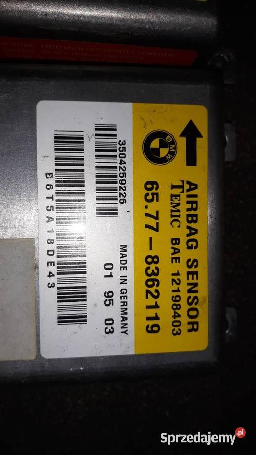 Sterownik Airbag 65778362119 i 8369828 BMW E36 Lusowo