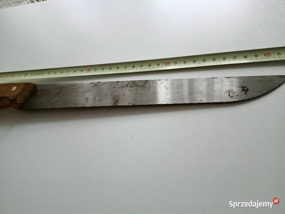 Nóż PRL stal węglowa brudna 42 łódzkie Łódź