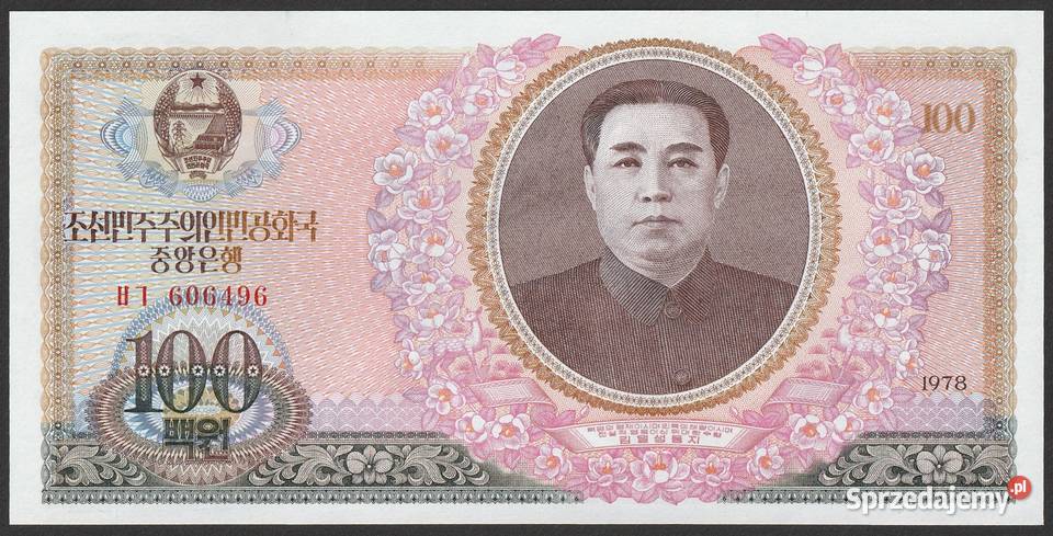 KOREA LUDOWA 100 WON 1978 KIM IR SEN STAN Łódź