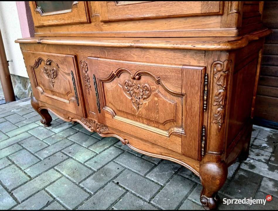 Witryna Ludwikowska Stylowa Biblioteczka Komoda Kamienna Góra