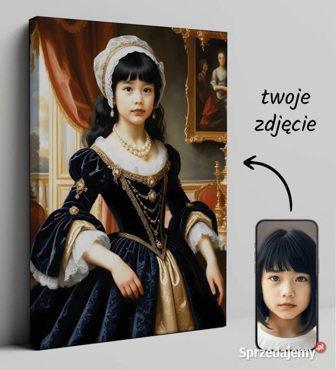 Obraz Portret Królewski na płótnie dziecko Warszawa