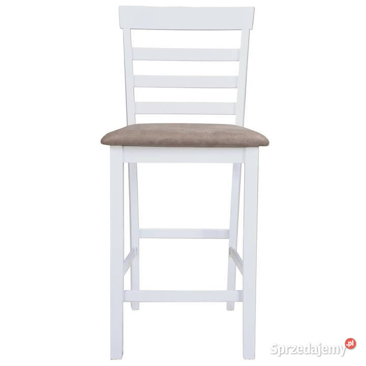 Krzesła barowe 2 białe tkanina WM241702 mazowieckie