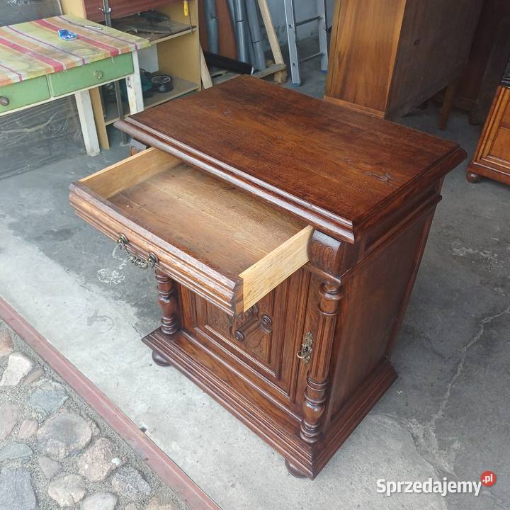 Antyczna Dębowa Komoda Kabinet w stylu Suchorzew