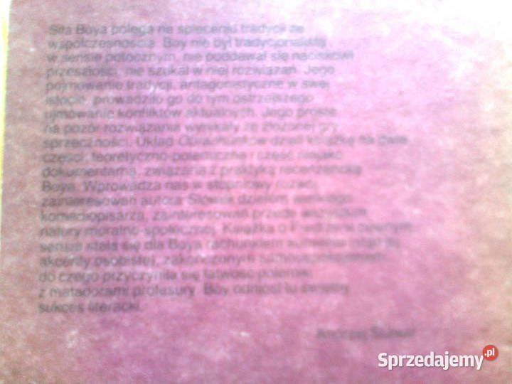 Tadeusz Boy Żeleński Obrachunki fredrowskie Warszawa