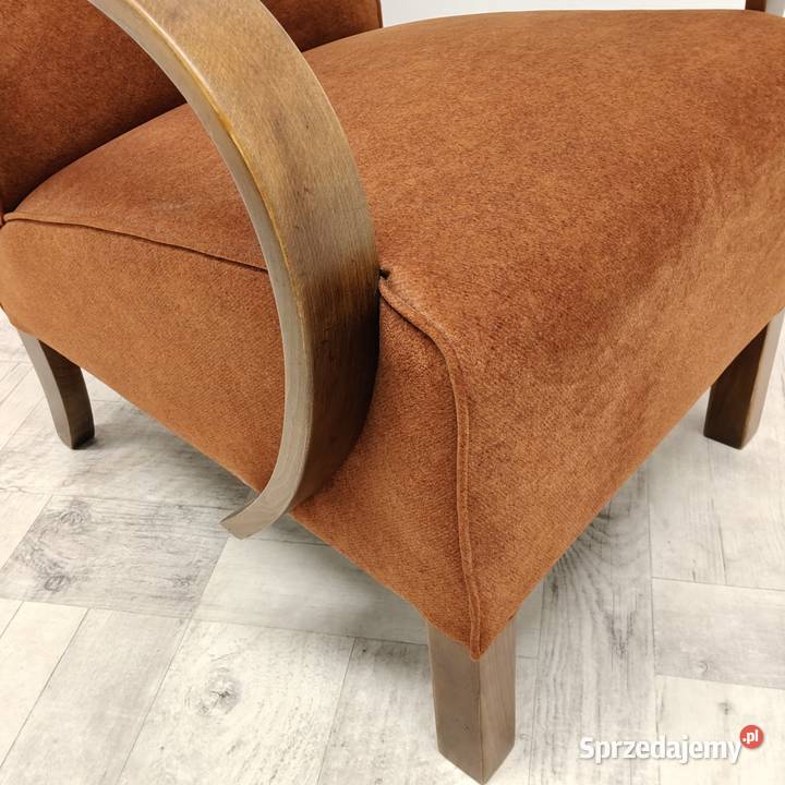 fotel art Deco Halabala lata 60te vintage design