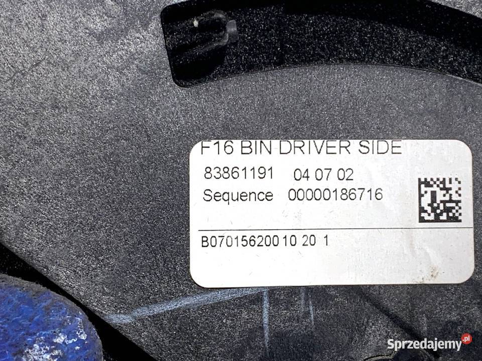 SCHOWEK KIEROWCY BMW F16 SUV 1419 PÓŁKA WNĘKA podkarpackie