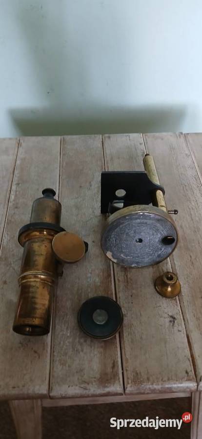 Zabytkowy mosiezny mikroskop z XX w Kraków sprzedam