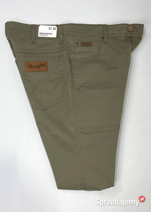 Spodnie męskie Wrangler Texas Slim Dusty Olive