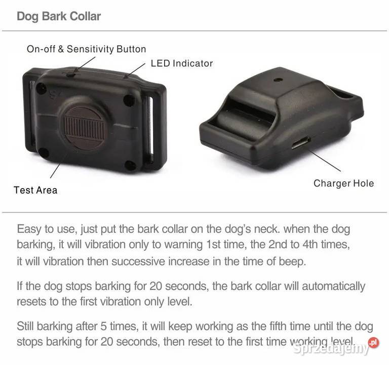 Mini Nowa Szczeka Obroża Dźwięk Wibracj bez Warszawa