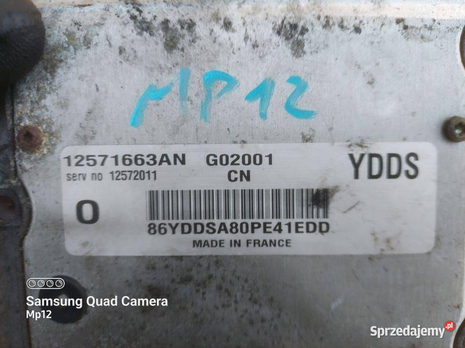 STEROWNIK SILNIKA KOMPUTER OPEL 12571663AN Czujniki i sterowniki Gliwice