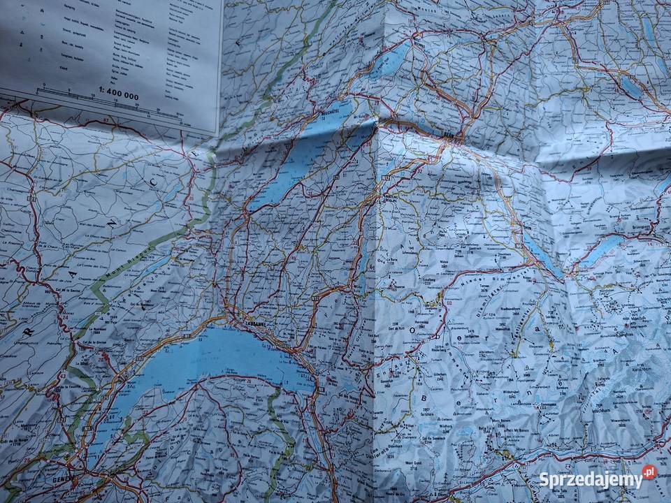 Schweiz Switzerland Road map Cartographia