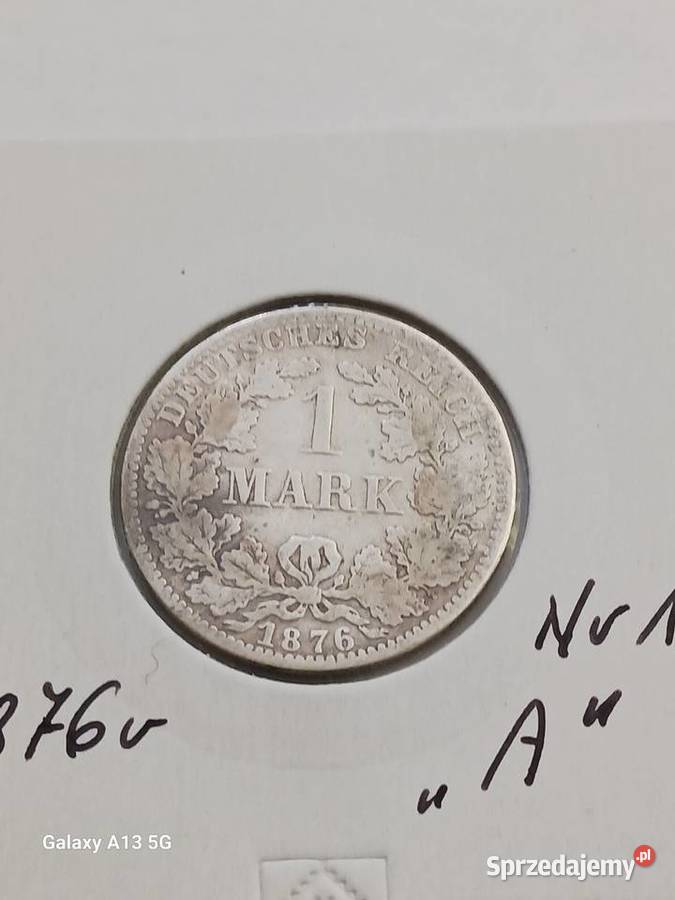 1 Marka Prusy 1876 r 1 mennica A Konin