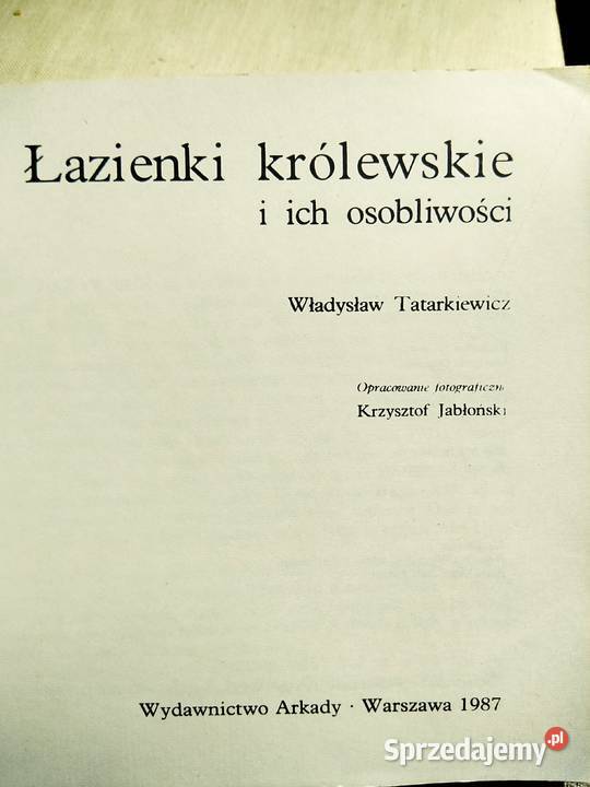 Łazienki Królewskie i ich osobliwości książki sprzedam