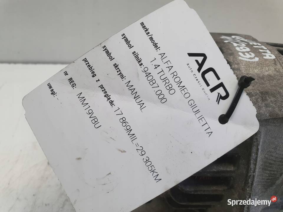 ALTERNATOR Alfa Romeo Giulietta 14 T DENSO Układ elektryczny silnika Chełm