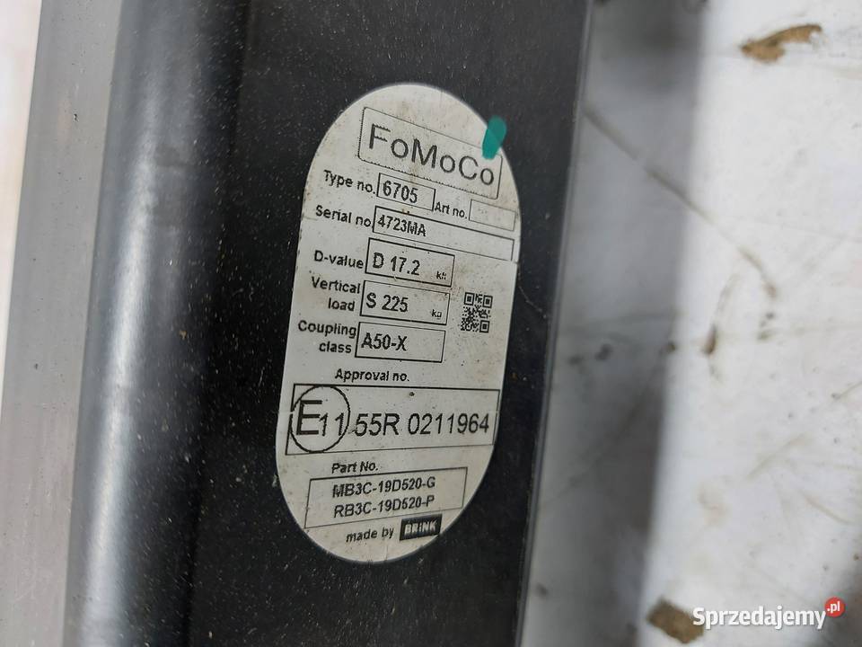 Ford Ranger VI 6 Hak holowniczy bez kuli