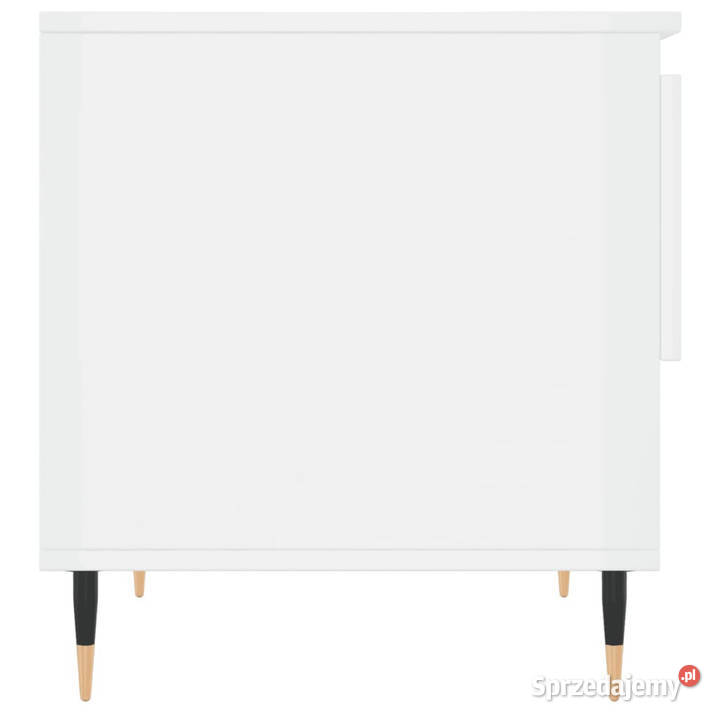 Stolik boczny biały z połyskiem 50x46x50 Warszawa