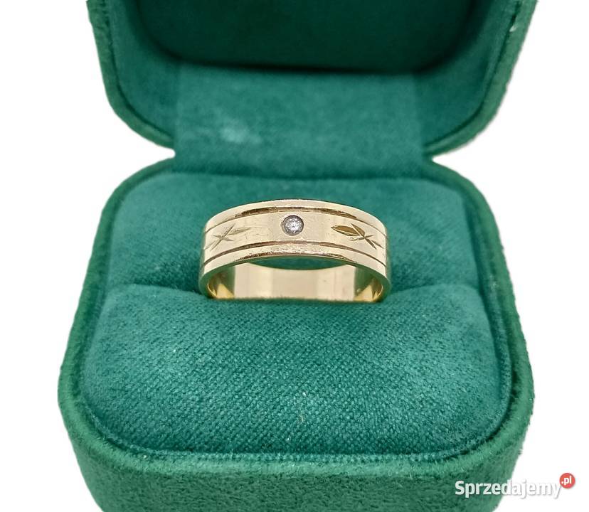 Złota Obrączka z Diamentem pr 585 476g sprzedam