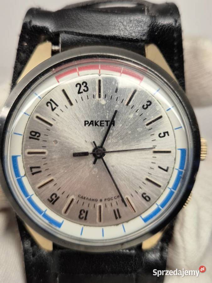 Męski zegarek mechaniczny Raketa 24h Au Chorzów