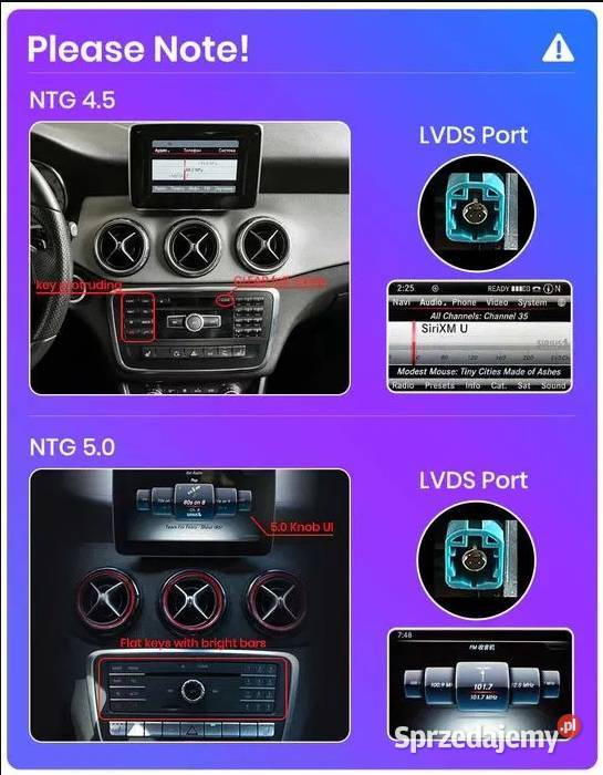 Radio Android 13 Mercedes W176 GLA X156 CLA C117 Ożarowice