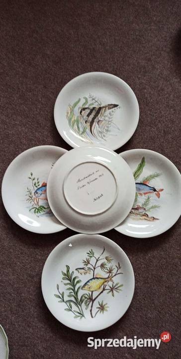 Talerz do ryb malowane ręcznie Porcelana i szkło Gdańsk sprzedam