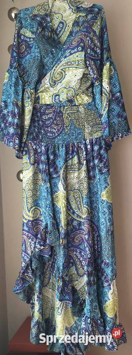 Komplet BOHO bluzka spódnica jedwab 12 kolorów mazowieckie Warszawa