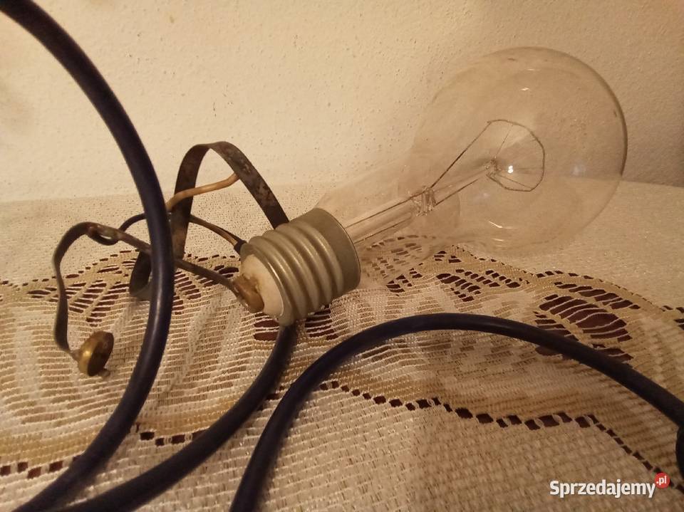 Lampa warsztatowa duża PRL Warszawa