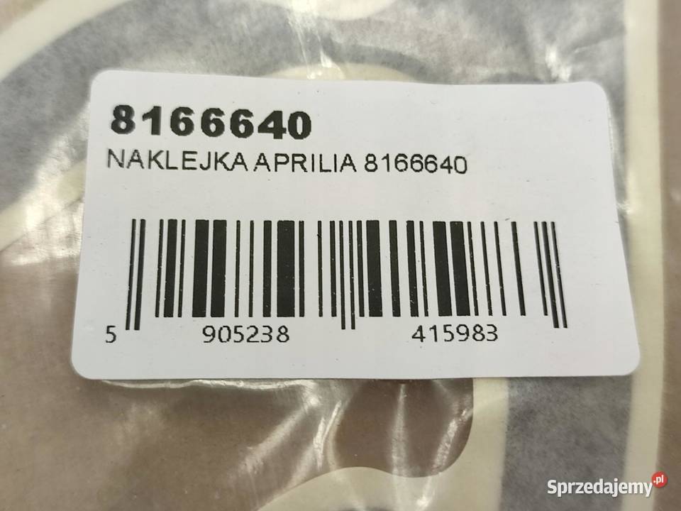 NAKLEJKA BAK PRAWA STR APRILIA PEGASO Układ paliwowy
