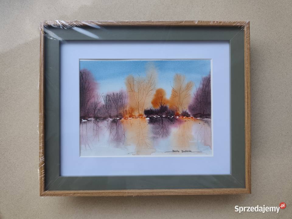 Akwarela Akwarelka Obraz pt Uroczysko Oprawiona Poznań