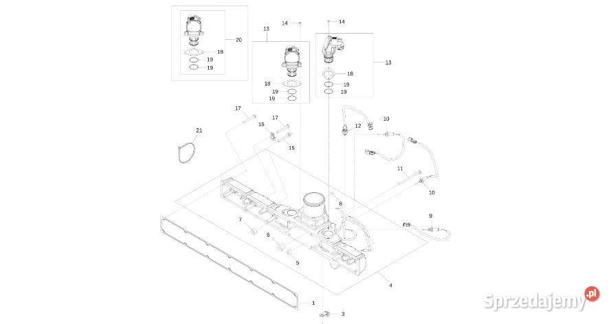John Deere 9470RX Zawór obiegu spalin DZ111267 Jastrzębniki sprzedam
