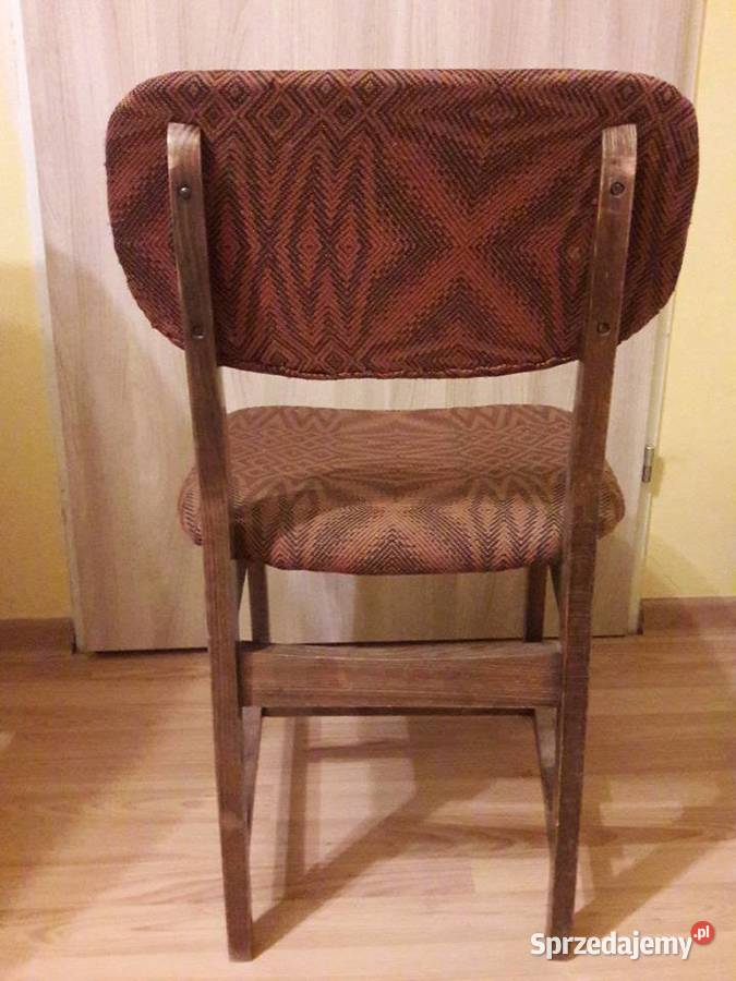 krzesło drewniane w stylu retro PRL Kraków