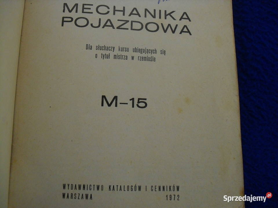 Książka MECHANIKA POJAZDOWA