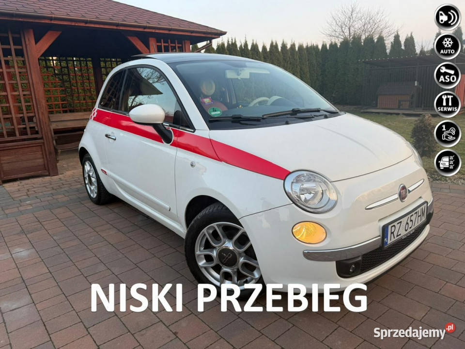 Fiat 500 Zatejesttowany Super Stan I 2007 ASR (kontrola trakcji) Rzeszów