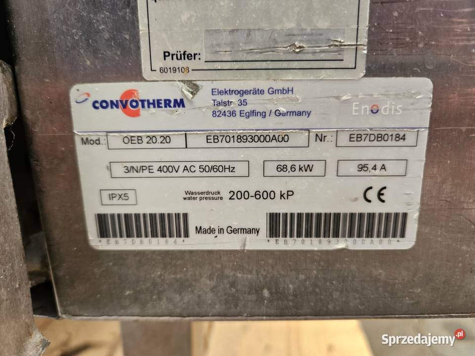 Piec konwekcyjnoparowy Convotherm OEB 2020 Produkcja Krotoszyn